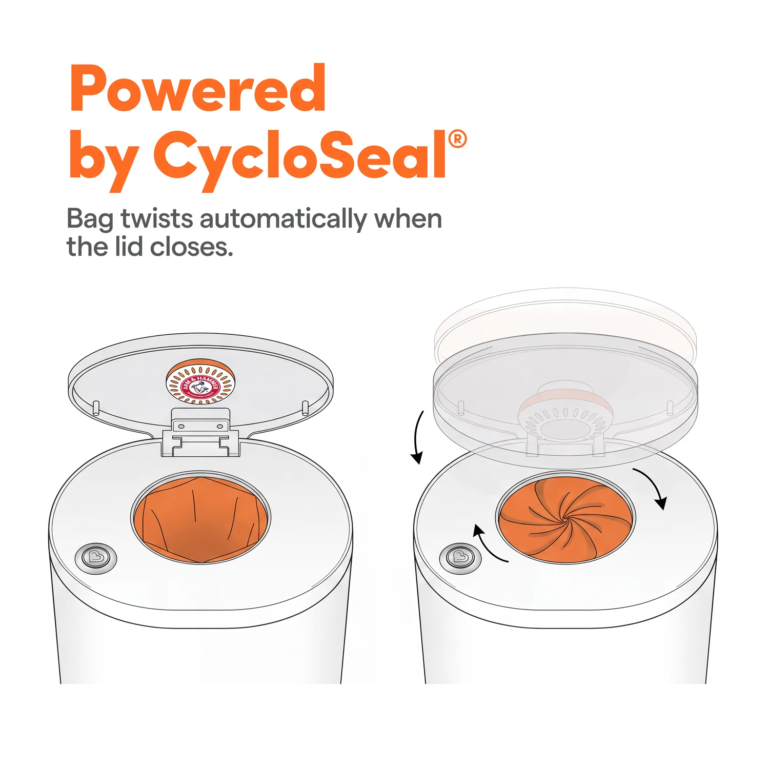 CycloSeal® Step Pro™ 雙重除臭尿布桶