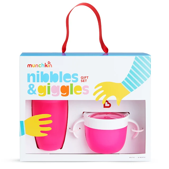 Conjunto de Presente Nibbles & Giggles com Snack Catcher e Copo Miracle