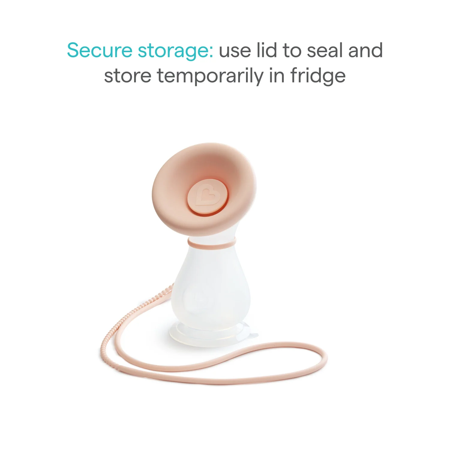 Munchkin Silicone Manual Breast Pump with Lid and Lanyard