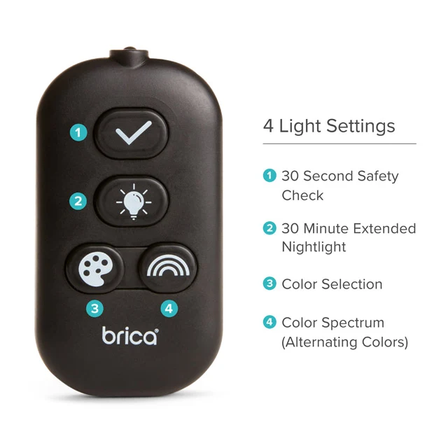 Night Light Baby In-Sight Pivot Car Mirror with Glare-Free LED Lights