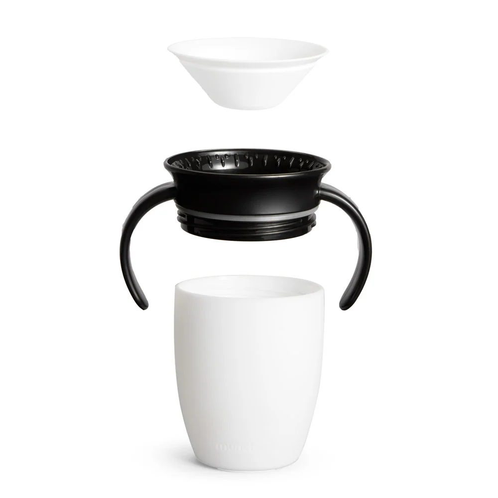 Tasse d'apprentissage Miracle® 360° Noir & Blanc, 7oz, lot de 2